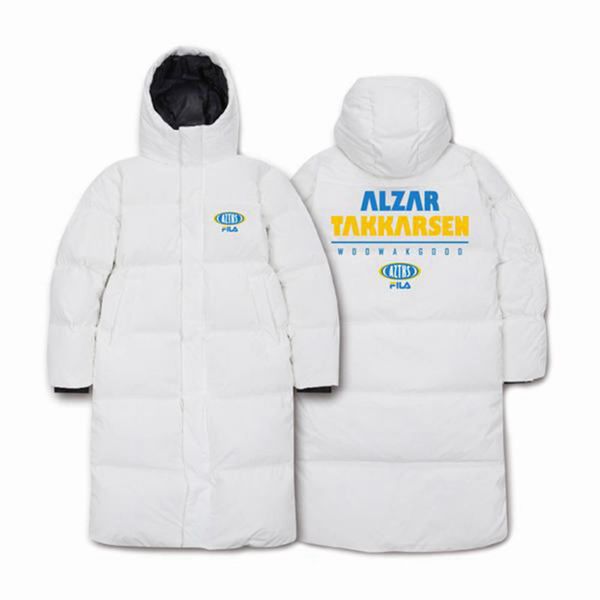 Fila Long Women's Down Jackets - White,NZ 950-36814